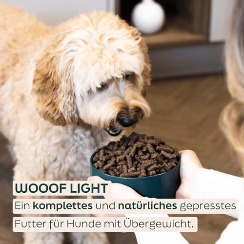 WOOOF Light 18kg kaltgepresstes Hundefutter mit Pute und Fisch | Trockenfutter, leicht verdaulich, ohne Weizengluten