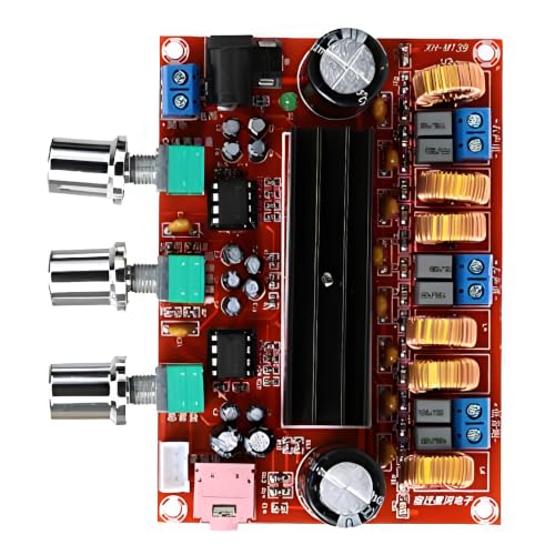 Image of Robocraze TPA3116D2 50Wx2+100W 2.1 Channel Digital Subwoofer Amplifier Board 12V-24V Power XH-M139