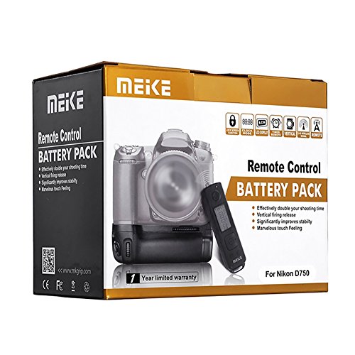 Meike 2.4G Wireless Remote Control Camera Battery Grip Pack Holder For Nikon Slr D750 Replacement For Nikon Mb-D16 Compatible With En-El15 Battery #TOP4
