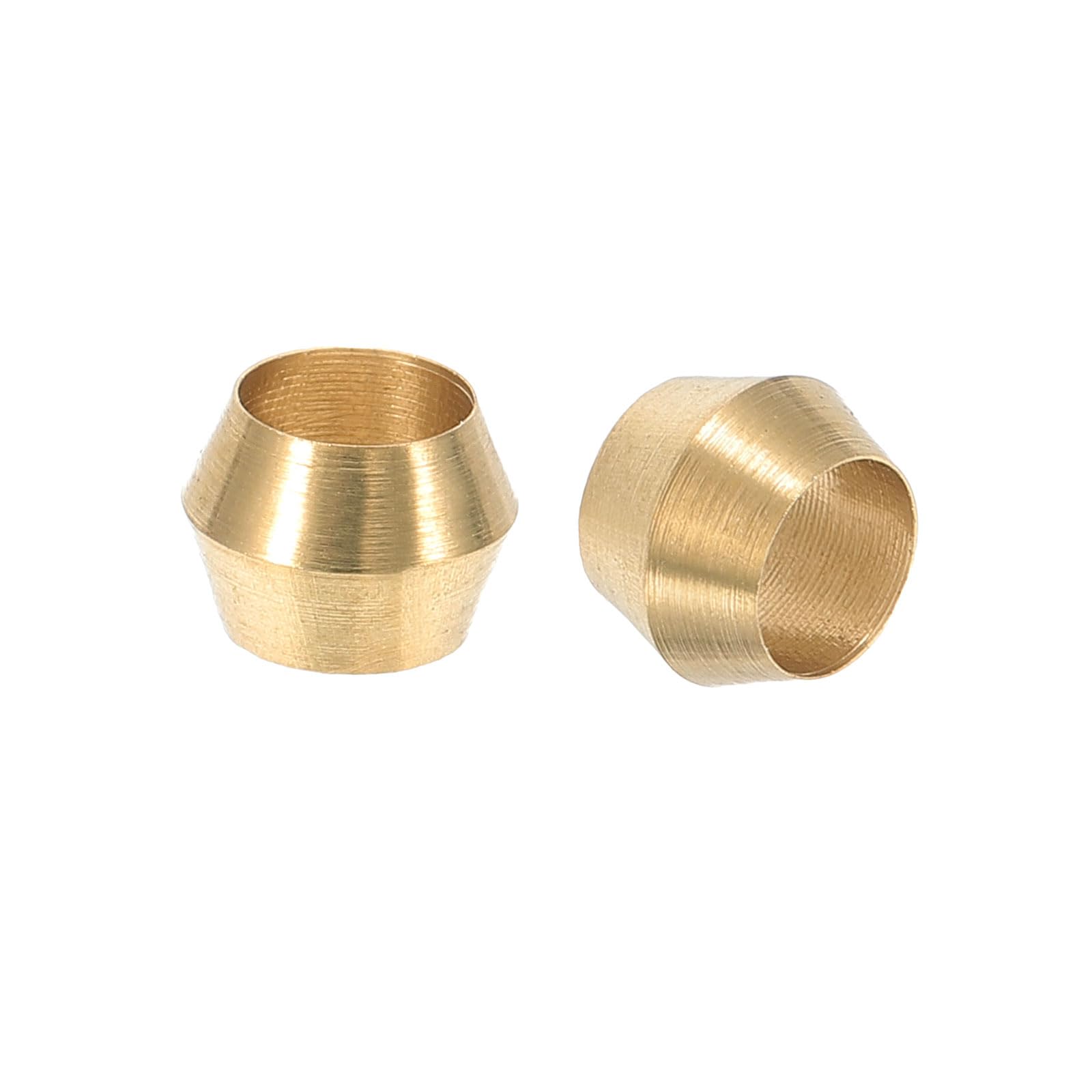 PATIKIL 100Pcs Brass Compression Sleeves Ferrules, Tube OD 3/16" Compression Fittings Assortment Kit for Connecting Air Fuel - Image 3