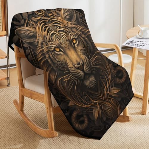 Colcha de franela de tigre 150x200 cm para cama y sofá 8
