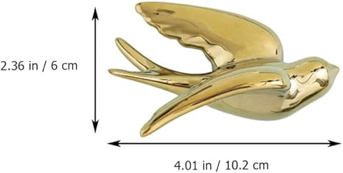 Miniatura 6 de BESPORTBLE 1 estatua de pájaro para colgar en la pared, decoración de pared de cerámica, adorno de estilo nórdico para decoración, diseño de ahorro