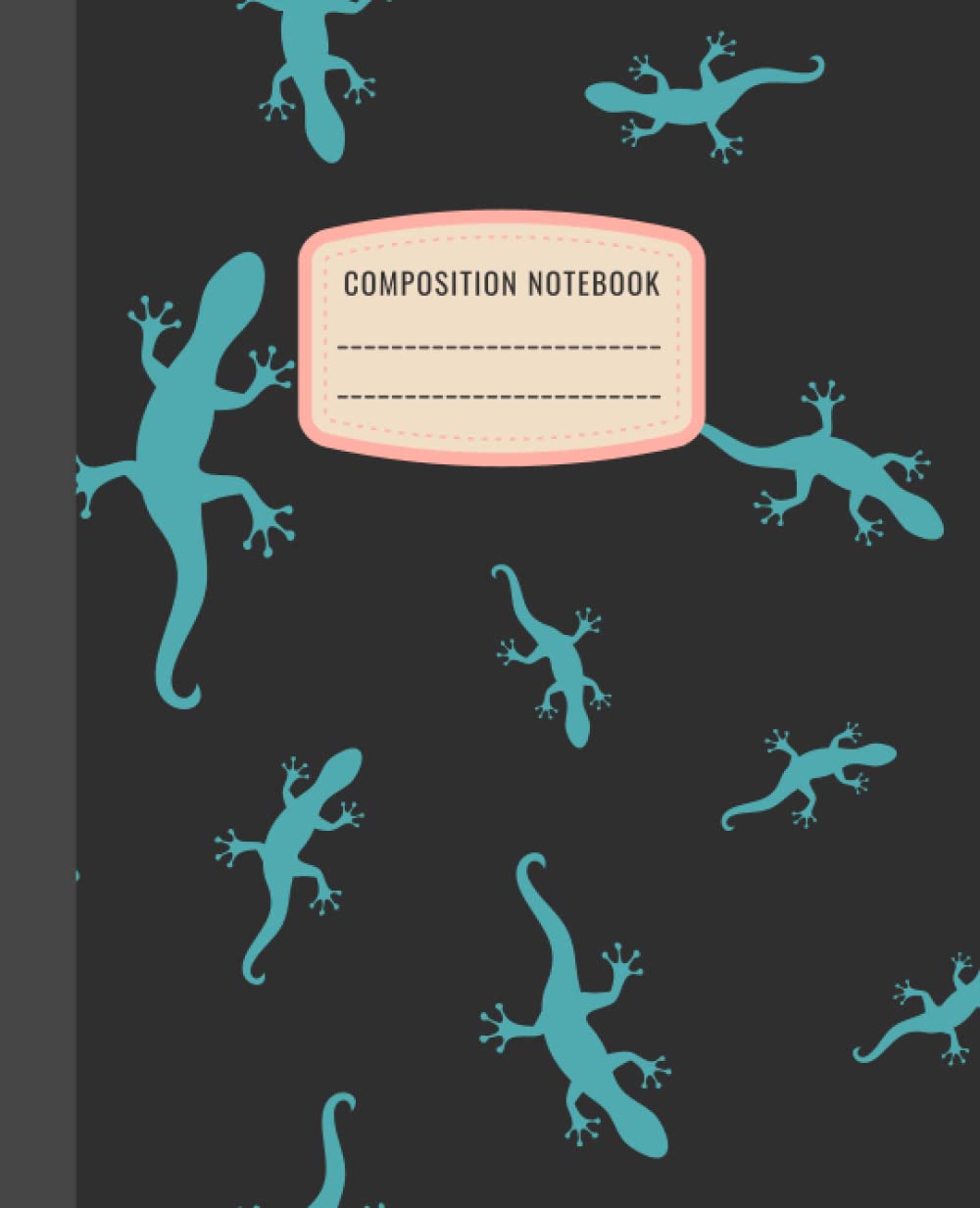 Lizard Composition Notebook: Cute Wide Ruled Reptile Themed Gift Book for Kids