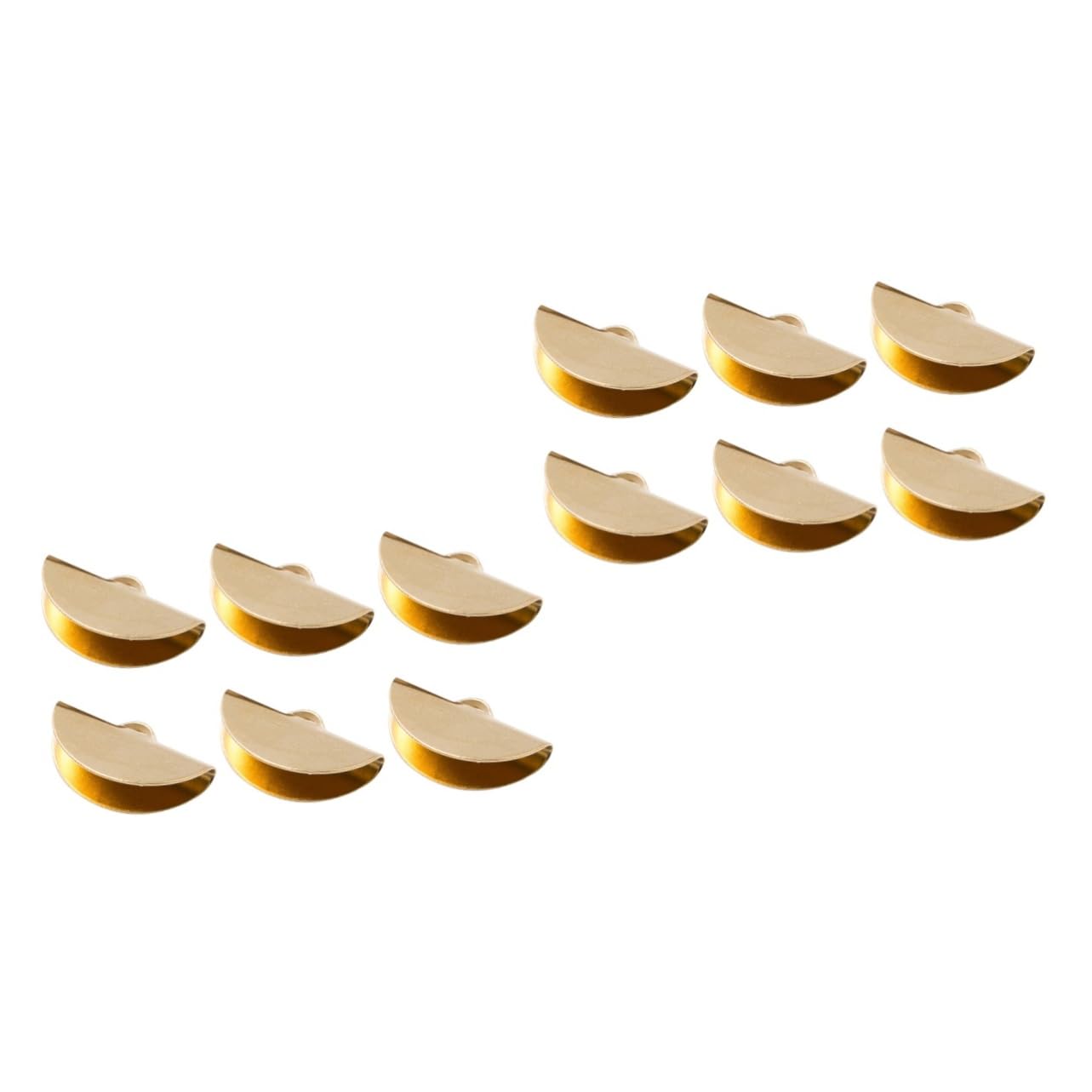 Uonlytech 2 Sätze Halbrunde Clip Tassel Clips Fächerförmige Schmuckverschlüsse Taschenbefestigungen Für Dekoration Goldene Zubehörteile Für Bastelprojekte 100 Stück * 2