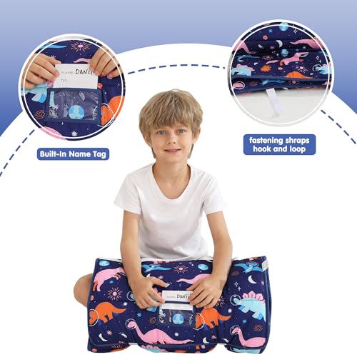 Image of Viviland Toddler Kid Nap Mat for Preschool, Slumber Bag with Pillow and Blanket, Daycare Sleeping Bag Kindergarten Sleep Mat