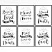 Scripture Wall Art Christian Prints (Set of 6) - Unframed - 8x10s | Chalkboard Bible Verses
