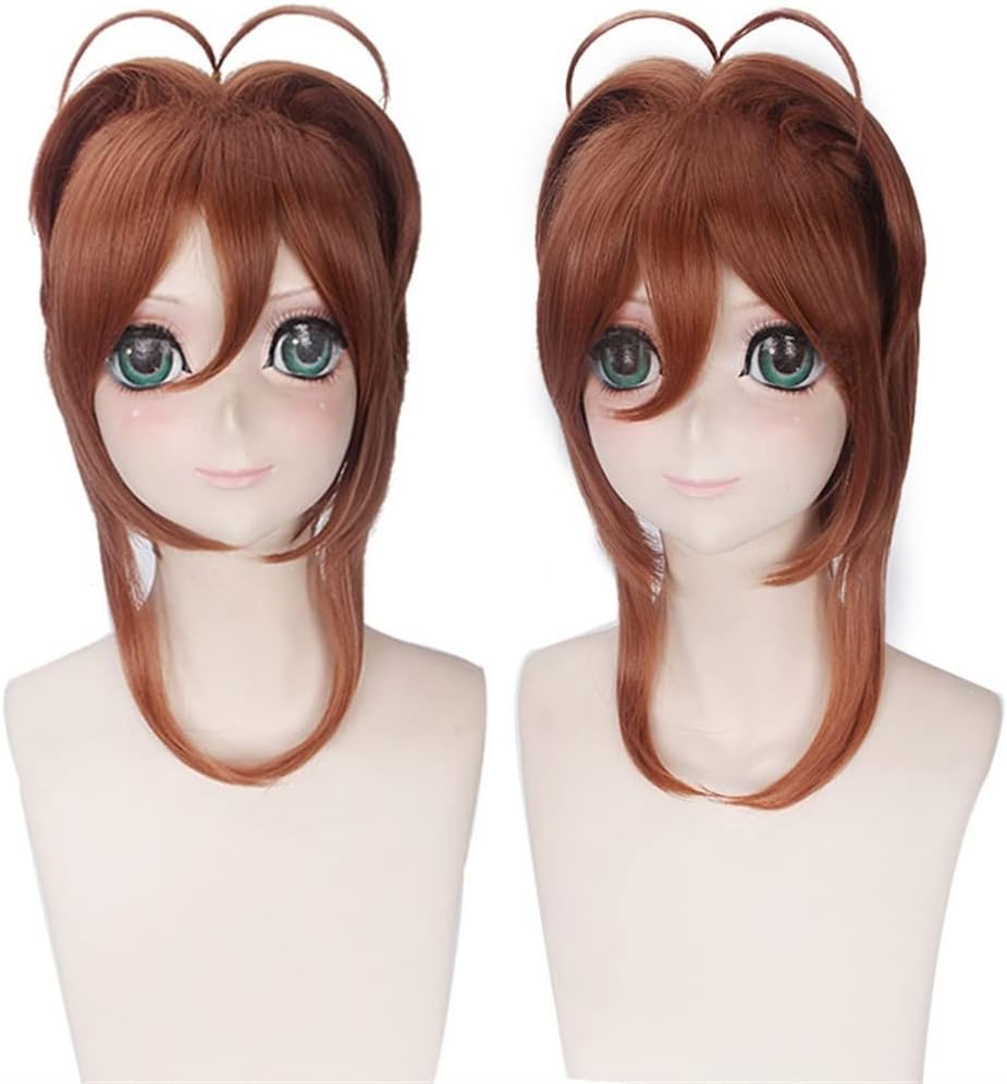 Anime Card Captor Sakura Cosplay Wig Sakura Kinomoto Brown Synthetic Hair CardCaptor Sakura Cosplay Wigs + wig cap for Halloween Party Wigs
