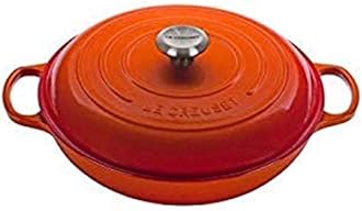 Le CreusetEnameled Cast Iron Signature Braiser, 5 qt, Flame