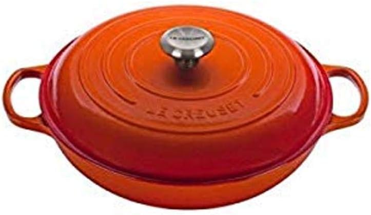 Le CreusetEnameled Cast Iron Signature Braiser, 5 qt, Flame