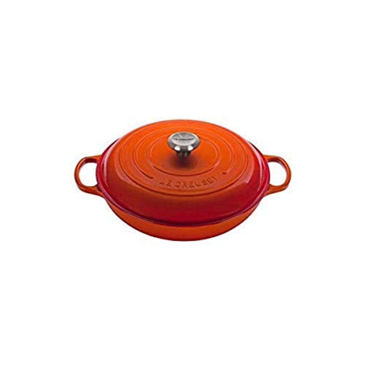 Le CreusetEnameled Cast Iron Signature Braiser, 5 qt, Flame