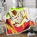 Votovcom Coperta in Pile Morbido Accogliente Goku Reversibile Personaggio Anime Coperta Stampata in 3D per Bambini Ragazzi Adulti Peluche Cartoon Coperta Solida per Letto e Divano