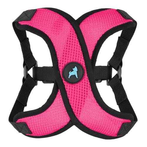Gooby Comfort X Step in Lite Dog Harness - Choke Free, Escape Free with Light Breathable Mesh - Step in Dog Harness for Small Dogs Only - Quick Release Buckle, Metal D-Rings - Flamingo Pink, Large by Gooby - Used condition - US$17.02