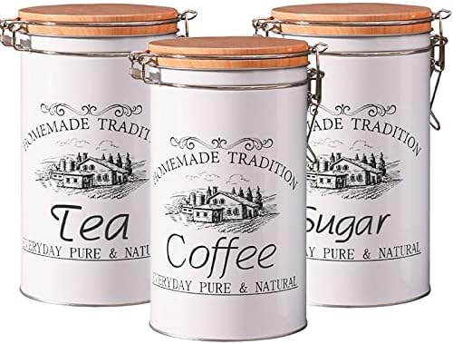 Coffee Sugar Tea Canister Set, Coffee Bean Storage Jar with