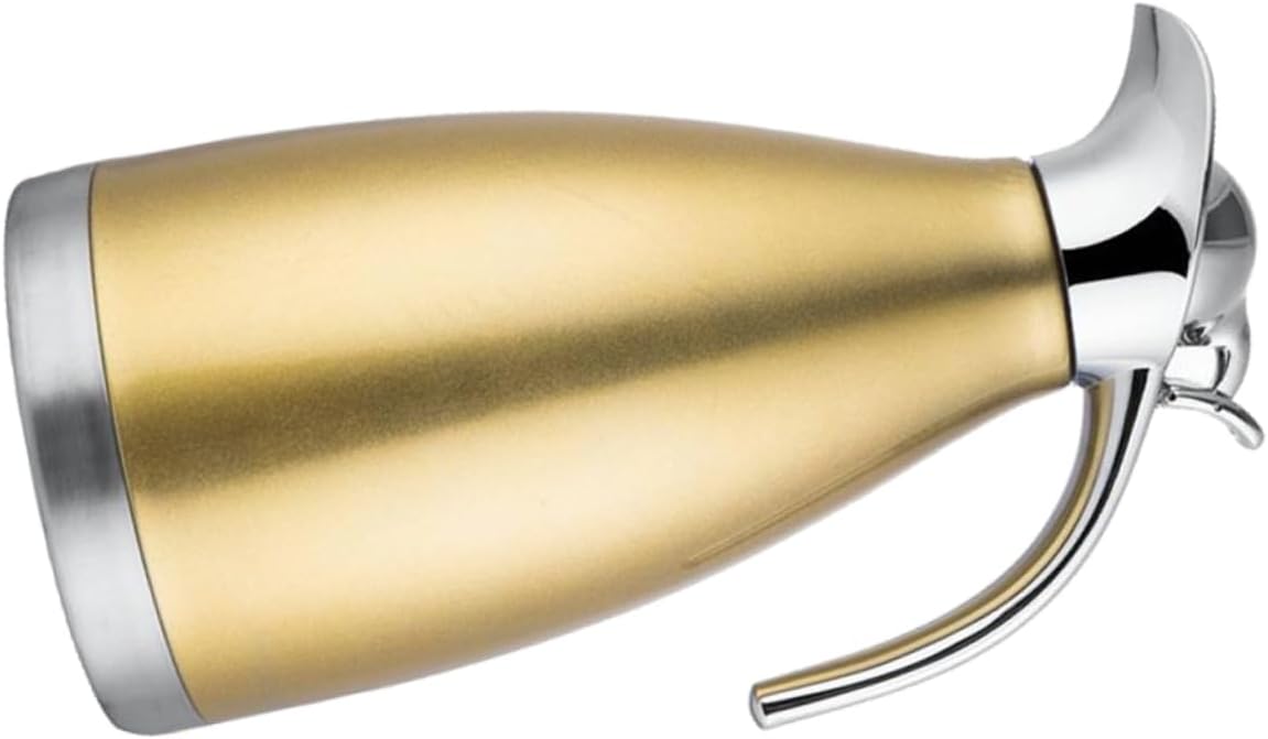 Stainless Steel Vacuum Jug Yellow Stylish Thermal Pot for Tea and Beverages -leak Design for Home Travel and Picnics and Easy to Use