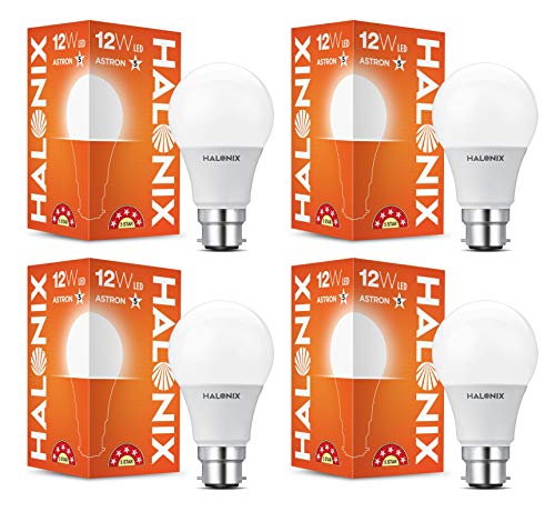Image of Halonix Astron Star Base B22 12-Watt LED Bulb (Pack of 4, Cool White)