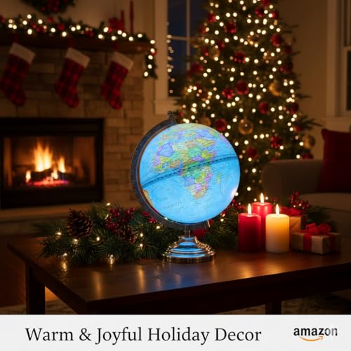 Image of Educational World Globe for students and Teachers (Blue /Multi, 8 Inch Dia)