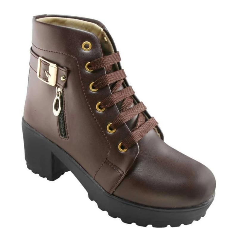 VIVASTYLE Lace-Up Ankle-Length Boots For Women & Girls Boots For Women (B0D796Z7ZS) Amazon Price History, Amazon Price Tracker