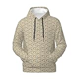Unkhtt Sudadera con capucha para hombre, diseño de café y dulces con estampado de azúcar, cálida para invierno, para el trabajo, actividades al aire libre, Negro, S