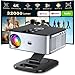 Beamer【Auto Fokus/Trapezkorrektur & 1200 ANSI】 HORLAT Beamer 4K Heimkino, Full HD 1080P WiFi 6 Bluetooth Projektor, 50% Zoom, Projektor Mit 360° Drehbarem Ständer für TV Stick/Smartphone
