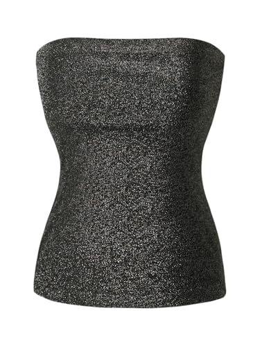 Image of MixMatchy Women's Stretchy Strapless Tube Top Y2K Bandeau Top