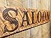 SALOON Sign - Large Carved 40x10 Western Cowboy Bar Decor - Carved Wood Wall Art