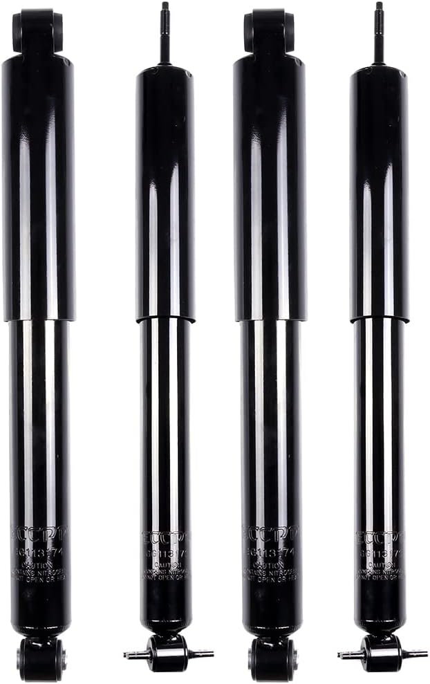 4Pcs Front + Rear Shocks Set for Wrangler - INEEDUP Shock Absorber Kit for 1987 1988 1989 1990 1991 1992 1993 1994 1995 for Jeep Wrangler Bare Struts Amortiguadores