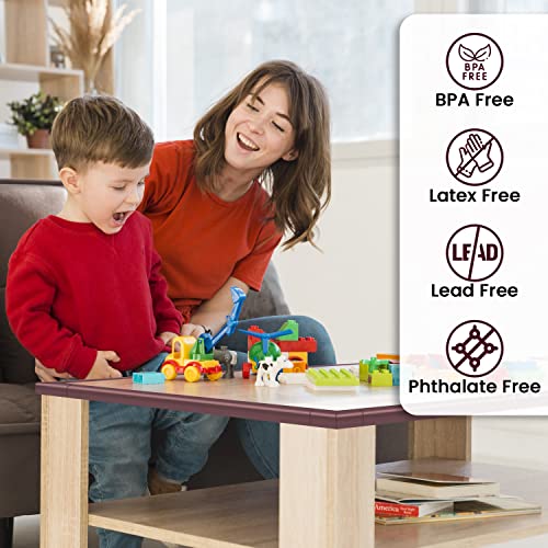 Image of VIC Kid Adjustable Baby Bedrail Guard Bed Fence (Extra Thick, 6.5 Ft Edge + Pre Taped 4 Corners + 1 Pc Door Stopper)