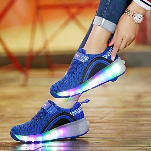 Image of Ylllu Kids LED Roller Skate Shoes with Wheel Light up Roller Shoes Gift for Girls Boys Children