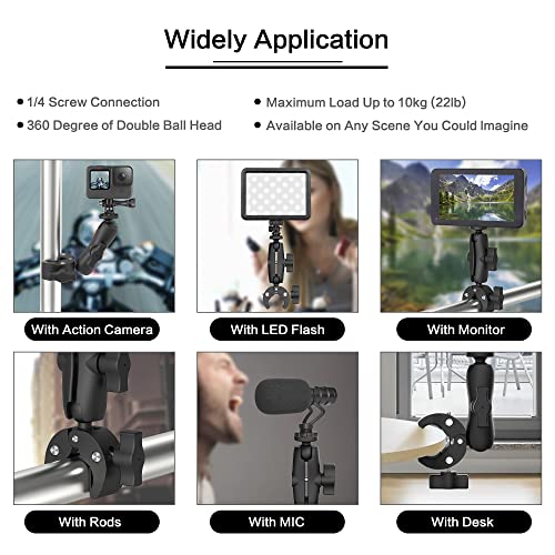 Image of CHEVIK CAM-Grip Action Camera Mount for Motorcycle, Bike and Bicycle with 360 Degrees rotatable (CAM-Grip Small)