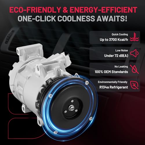 BDFHYK Air Conditioning A/C Compressor with Clutch Compatible with Toyota Camry 2.5L 2010-2011, Replacement 158380, 8831006390, 8831033290