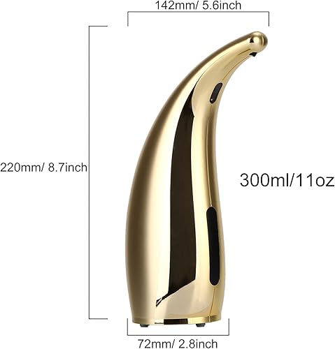 Miniatura 3 de Dispensador automático de jabón, 4 palancas ajustables, dispensador de jabón líquido sin contacto, para cocina y baño, con sensor de movimiento