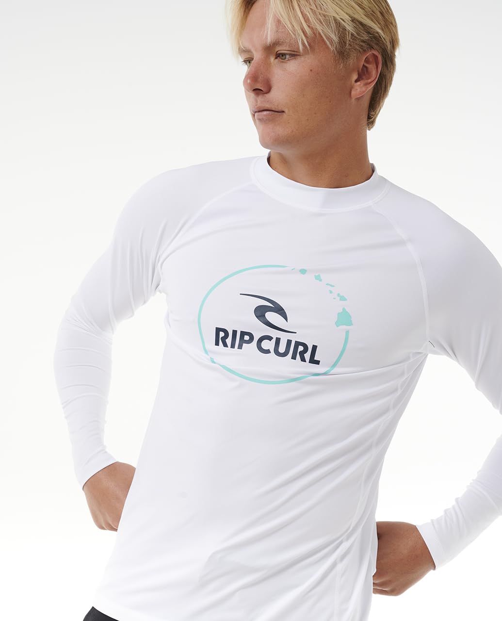 Rip Curl Island Vibe UPF 50 Long Sleeve Rashguard Camisa de protección de Sarpullido Hombre