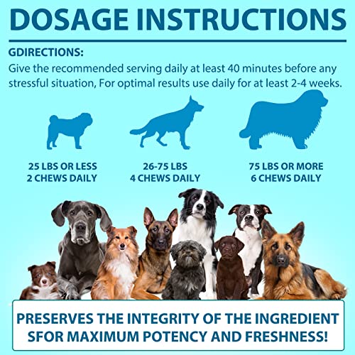 Calming Chew für Hunde(Lachsaroma 110 Stück),Beruhigende Chews für Haustiere,ti Stress Snack für Ihren Hund,fördern Entspannung, reduzieren Stress,mit natürlichen Inhaltsstoffen