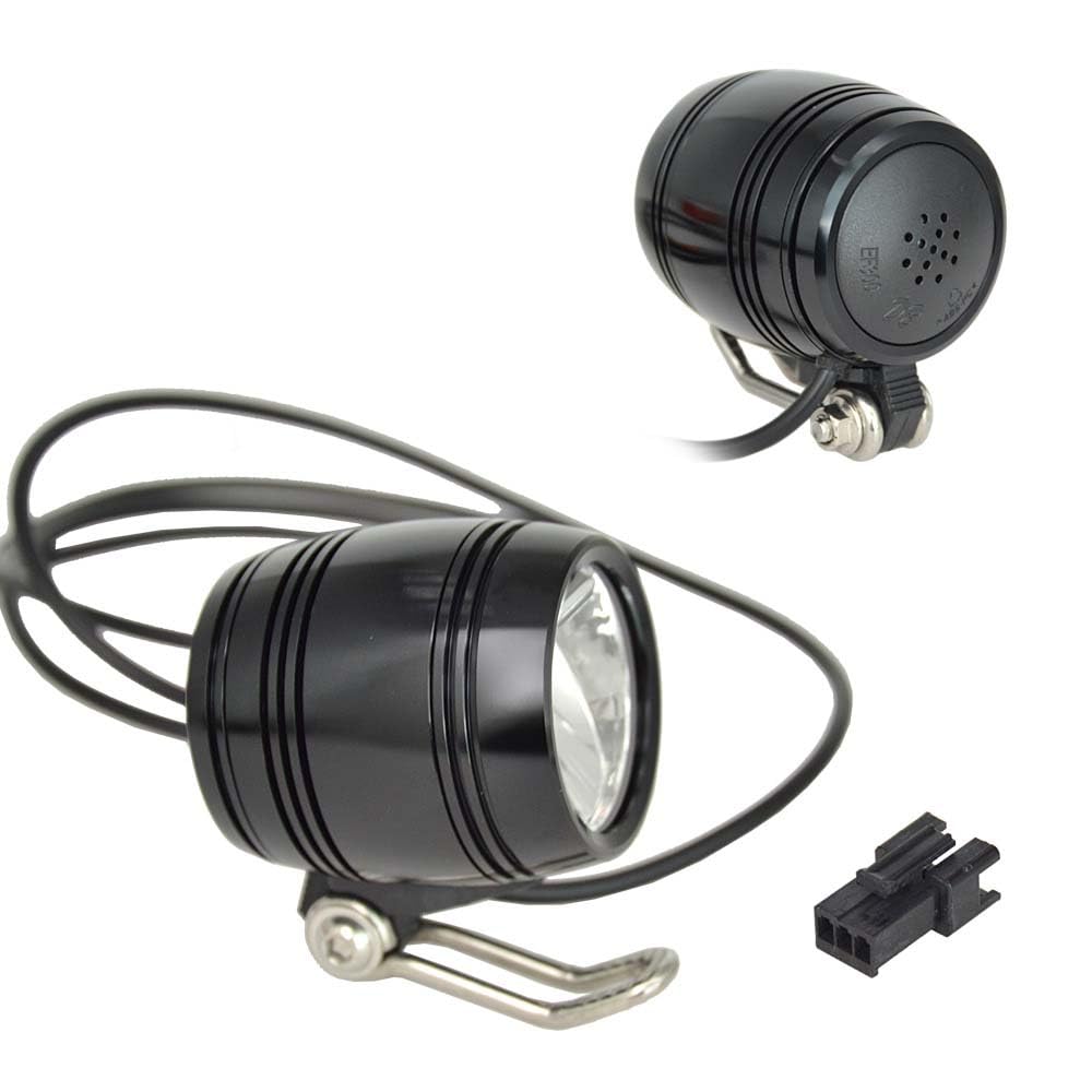 Illuminazione per Bicicletta A LED Corno 2 in 1 Luce Anteriore Avviso di Guida Notturna Fanale Posteriore Set di Pulsanti di Commutazione Integrati