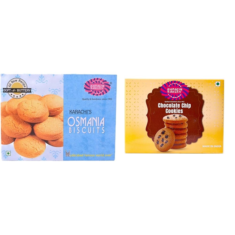 Osmania Biscuits, 400g Karachi Bakery Chocolate Chip Cookies,400gm