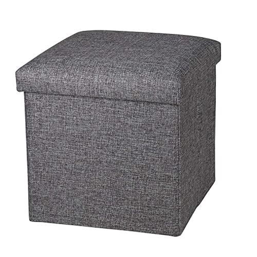 Cube Shape Storage Chair Foot Rest Ottoman Bench Stool for Home S...