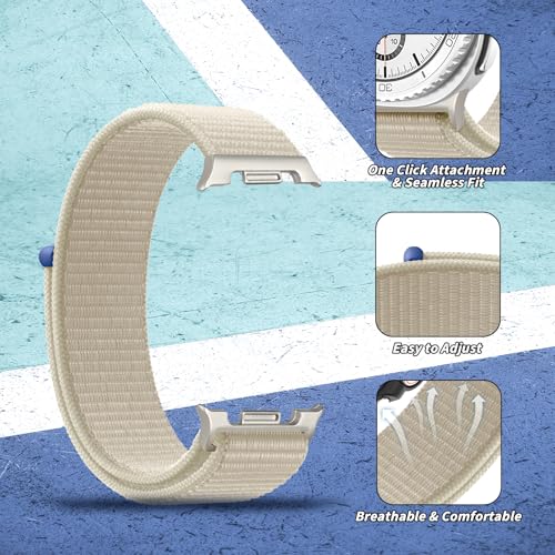 Image of 3 Pack Nylon Loop Band for Samsung Galaxy Watch 9 /8 40 /44mm 8 Classic 46mm | Soft Fabric, Sport Adjustable Strap, Replacement Wristband for Samsung Galaxy Watch 9 8 44mm 40mm /8 Classic 46mm Men Women
