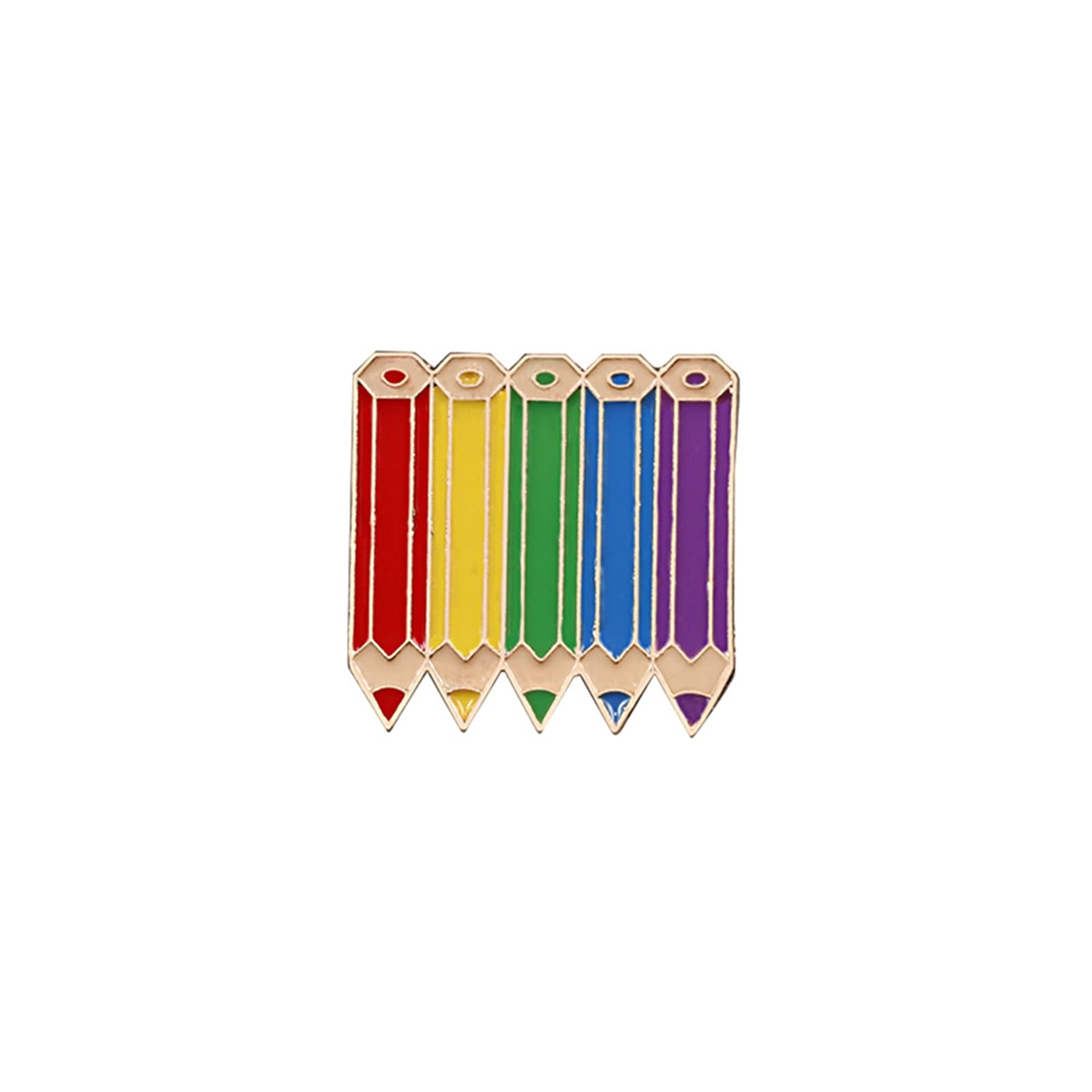 WXKAGF Brosche Künstler Regenbogen Emaille Pins Sammlung Broschen Maler Bleistift Alpaka Jacken Anstecknadel Schmuck Geschenke