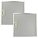 Produktbild vhbw 2x Filter Metallfettfilter kompatibel mit Ikea 80151132 HD U00 S 857944501901 Dunstabzugshaube - 32 x 32 x 0,85 cm, Metall