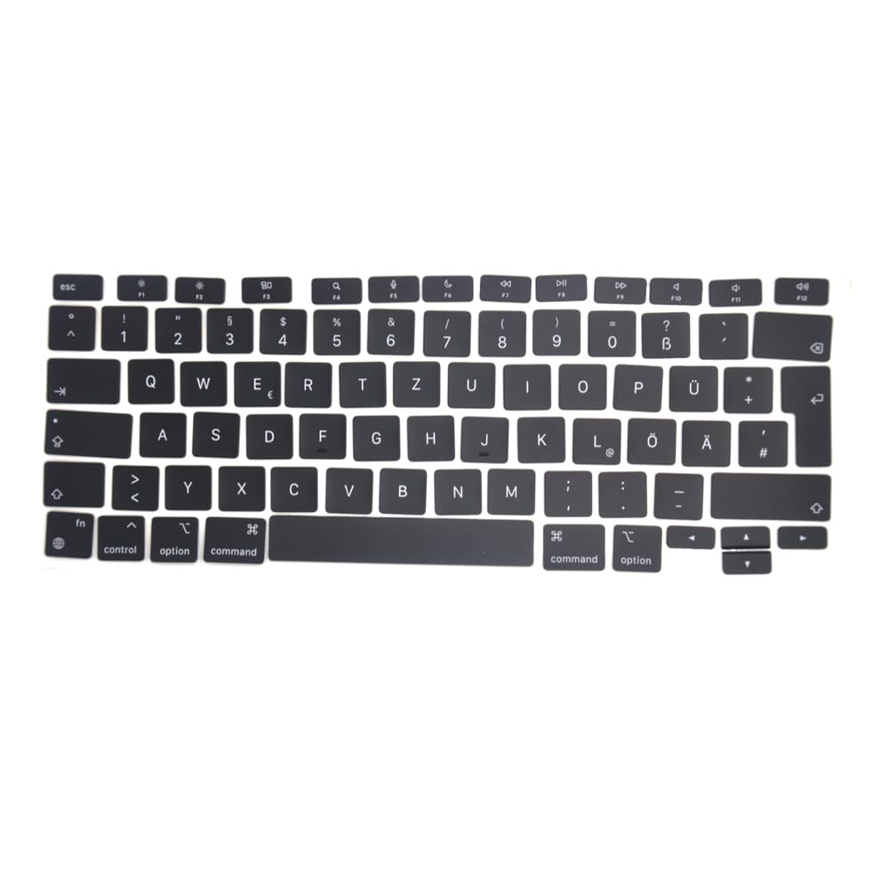 Zamienna klawiatura - Pełny zestaw klawiszy zamiennych - GR Niemcy - QWERTZ - Kompatybilny z MacBook Air 13,3" Model A2337 M1 2020-2021 rok EMC 3598