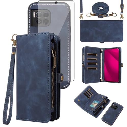 Protection Revvl 7 Pro 5G Asuwish portefeuille amovible et verre trempé