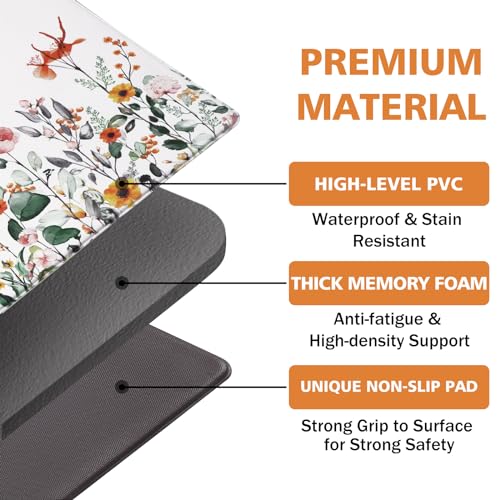 Aspmiz OD345-PVC-2-K-P#5 Spring Floral Kitchen Mats thumb #6