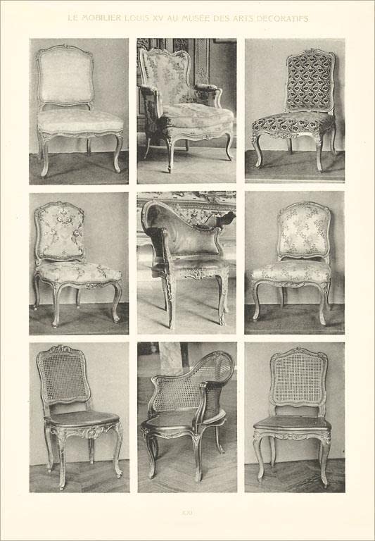 Nine Louis XV Chairs - Vintage Image