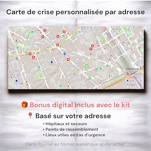 Kit de Survie 72h Famille - Sac d'urgence Urbain Complet avec Radio Manivelle Solaire, Trousse de Secours, Couteau, Couverture de Survie - Kit Catastrophe Naturelle Étanche 5L SÖMA – Image 6