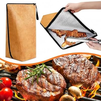 BBQ Blanket for Resting Meat - Reusable Zippered Insulated Brisket Resting Blanket, BBQ Blanket, Smoker Meat Resting Blanket for Large Brisket/Beef/Pork Shoulder/Turkey BBQ Meat Bag (1 PC)