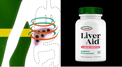 Miniatura 6 de LIVERITE LIVER AID con cardo mariano 60 cápsulas, soporte hepático, limpieza hepática, cuidado hepático, función hepática, energía