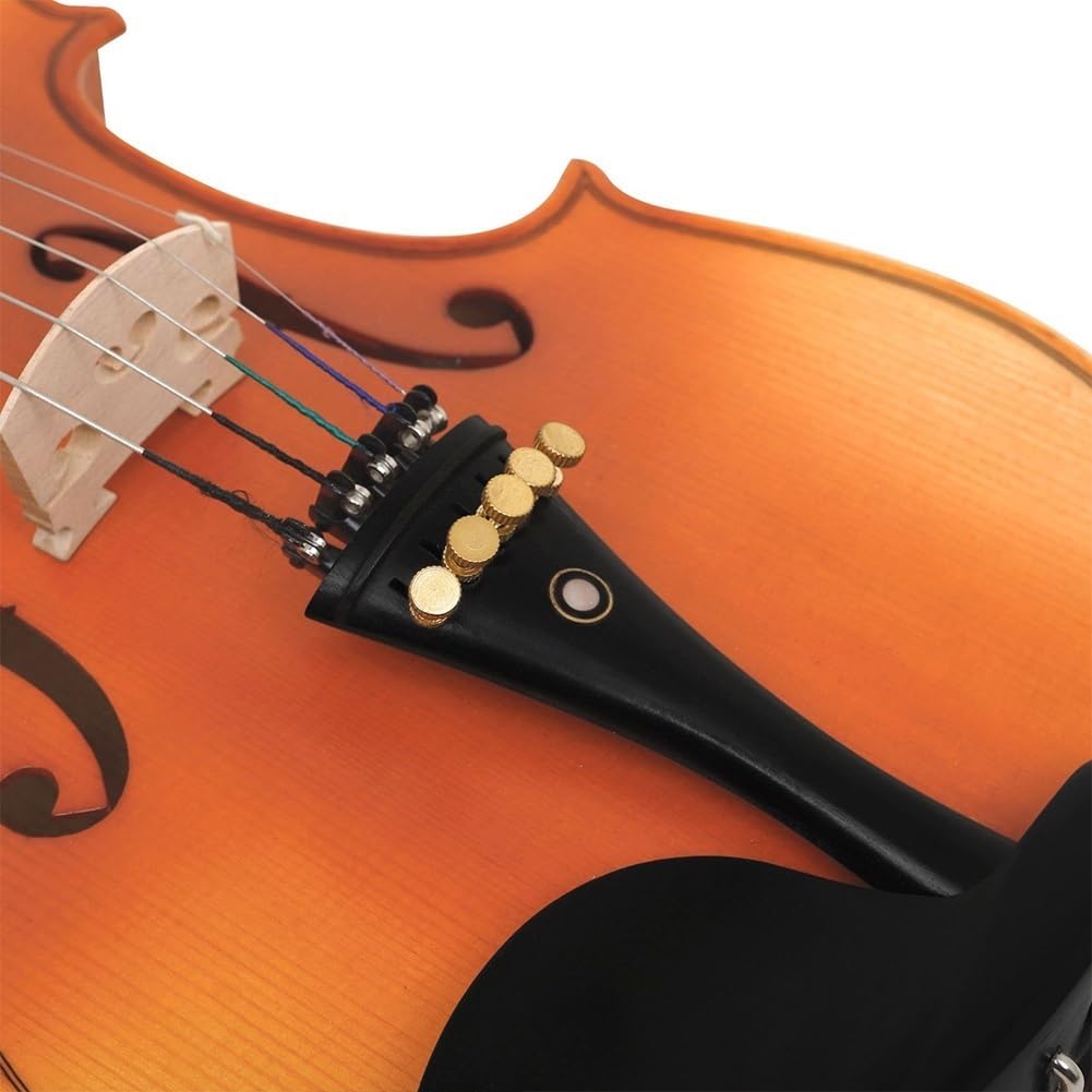 4/4 Full Size Cordiera a 5 Corde Violino Acustico Top in Abete Parte Posteriore in Acero Parti in Ebano per Principianti Pratica per Adulti