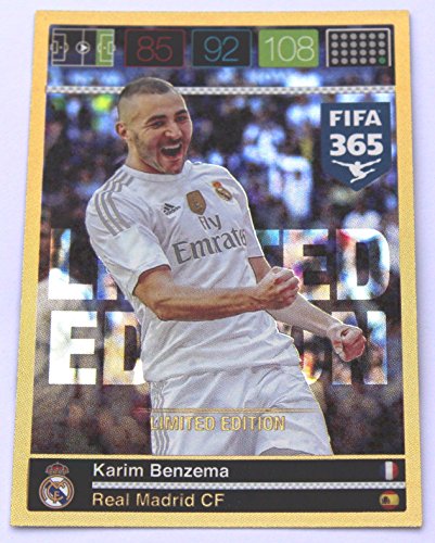 Preisvergleich Produktbild Panini Adrenalyn FIFA 365 - Karim Benzema Real Madrid limited Edition Karte
