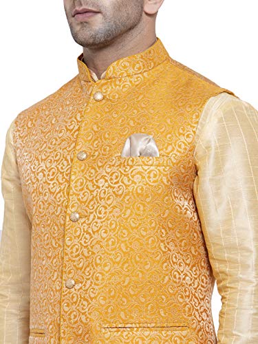 Image of Badoliya & Sons Men's Brocade Zari Nehru Jacket /Waist Coat