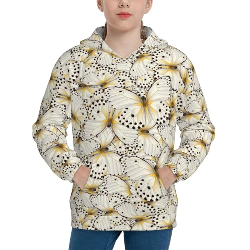 Different Butterflys Kids Pullover Hoodies Boys Sweatshirts Girls Athletic Clothes with Pocket